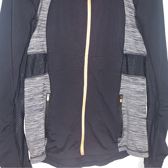 Kyodan Workout Jacket Women's Size Medium Black Peach Full Zip Mesh Lightweight - Picture 5 of 9
